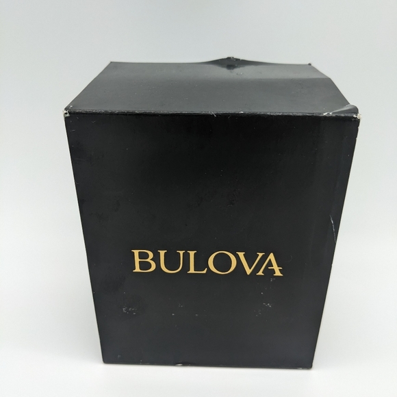 Sold NIB Bulova 97F55 Wrist Watch for Men Gold/Black w/ Black Leather Strap - Picture 6 of 8